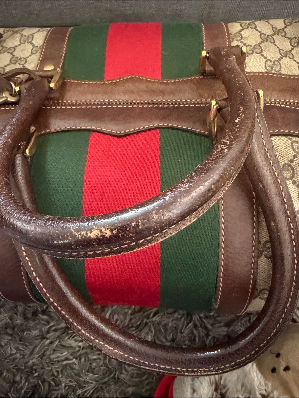 Vintage Gucci Duffel Travel Bag - Picture 10 of 16